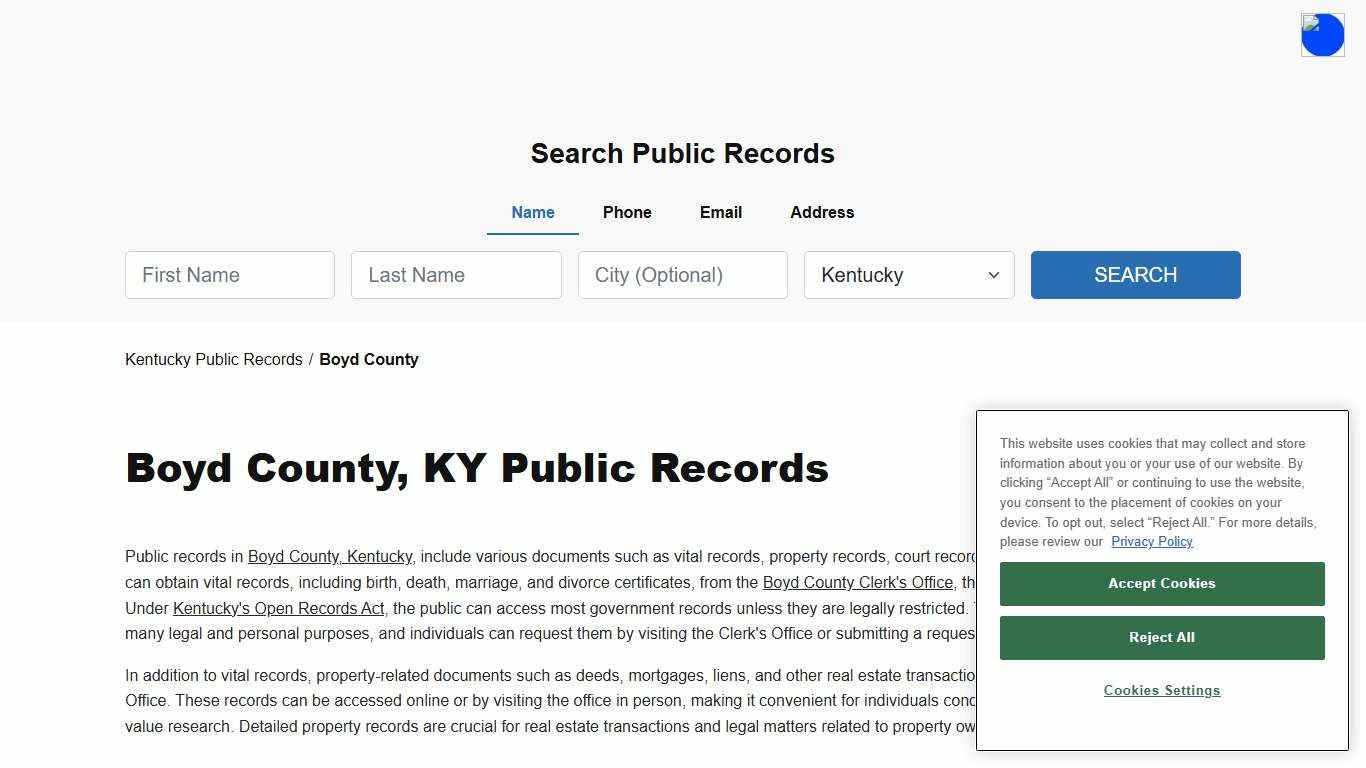 Boyd County, KY Public Court, Arrest and Inmate Records - ThePublicIndex